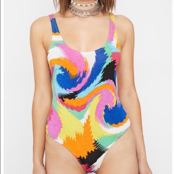 Dolls Kill Tops - Rainbow bodysuit
